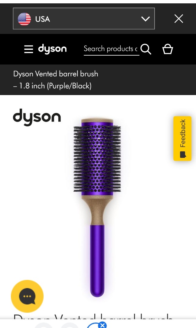Dyson Vented barrel brush 1.8 inch (Purple/Black), Beauty & Personal Care, Hair on Carousell