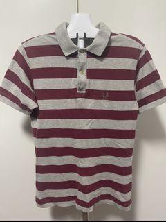 Fred Perry Polo Shirt (Red striped Gray)