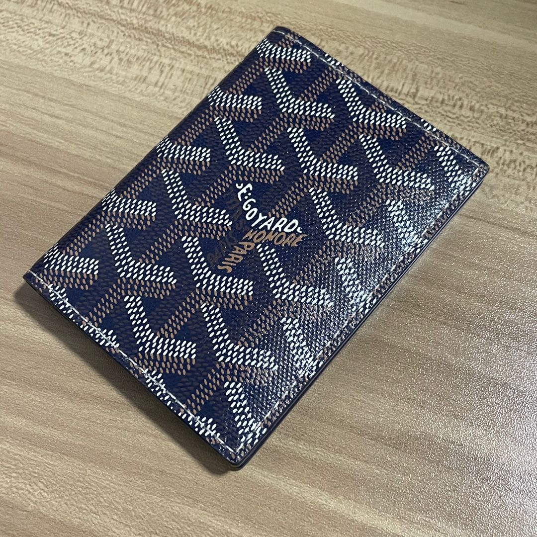 GOYARD SAINT MARC CARD HOLDER IN NAVY BLUE (100% AUTHENTIC), Luxury ...