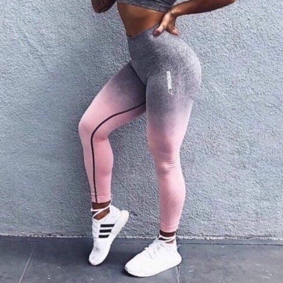 GYMSHARK ombre pink/grey, Women's Fashion, Activewear on Carousell