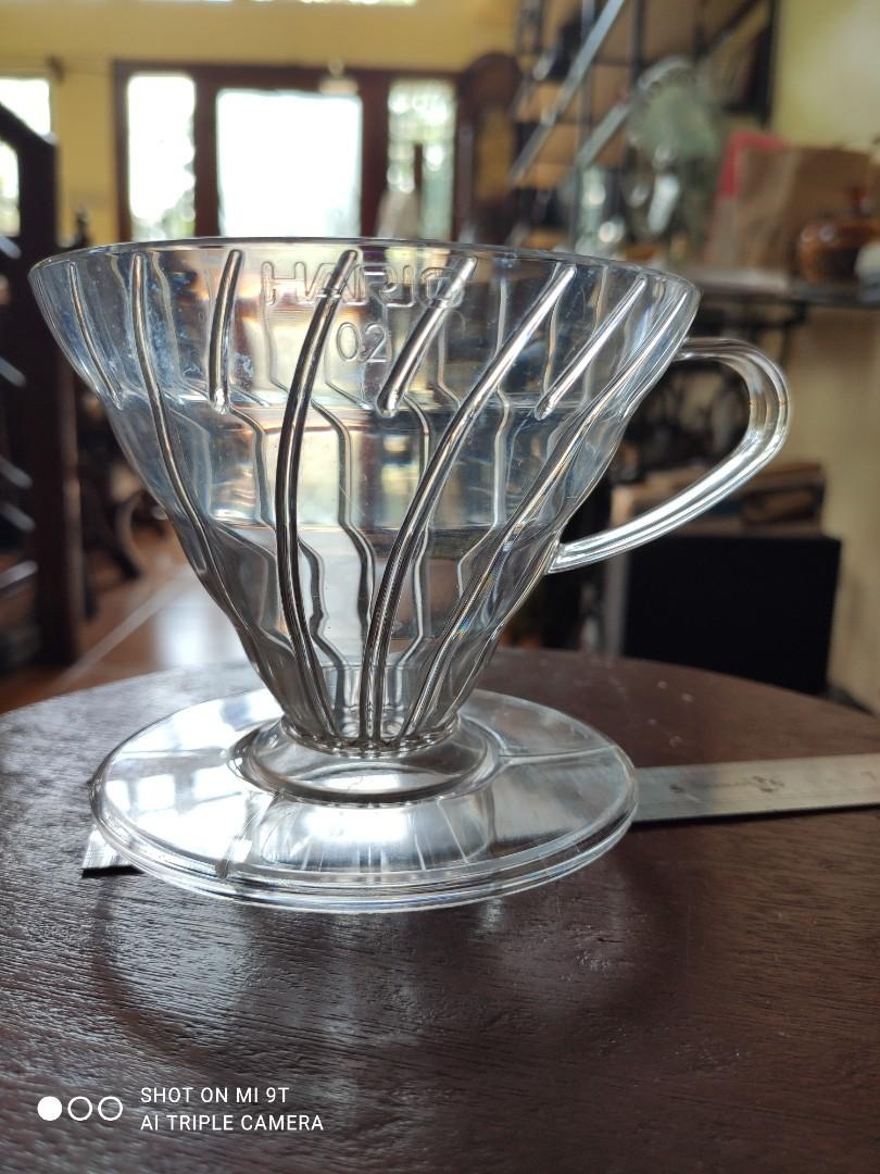 Hario Clear Acrylic Coffee Dripper (Category: Coffee Machines & Makers) located in Davao. Submitted by papa1919 (Listing ID 1076009899, Image 1). Description: Slightly used, very minimal scratches. Made by world reknowned Hario..