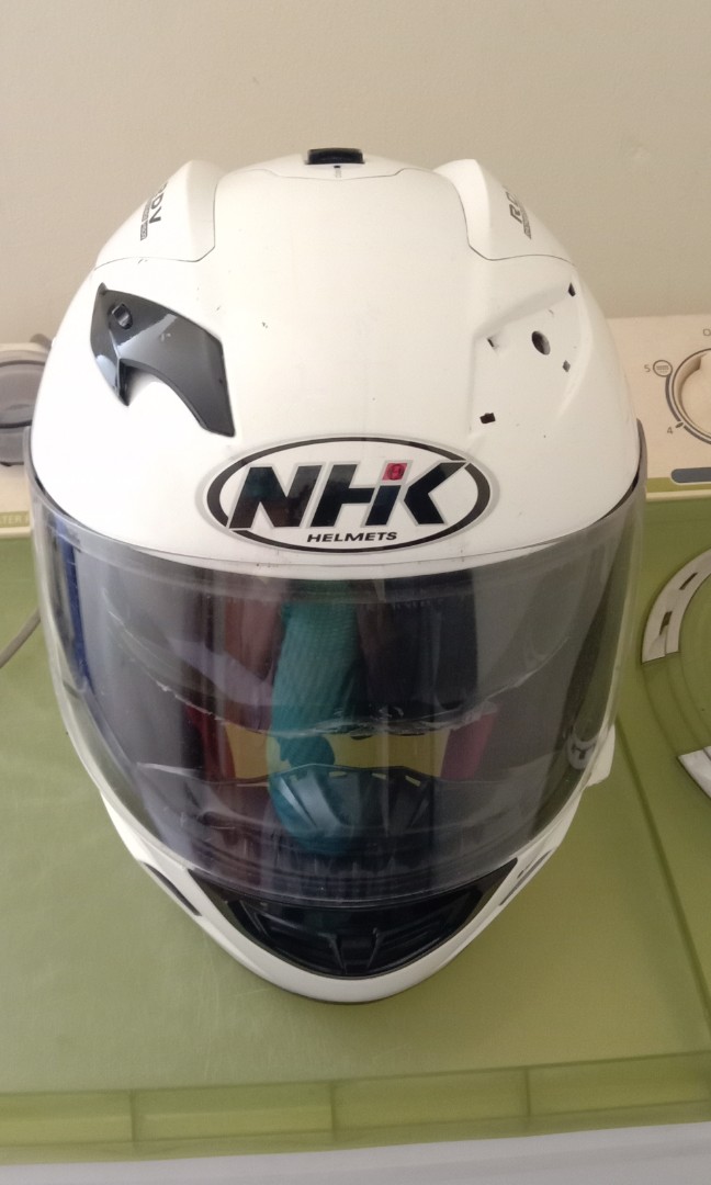 Helm nhk shop putih full face