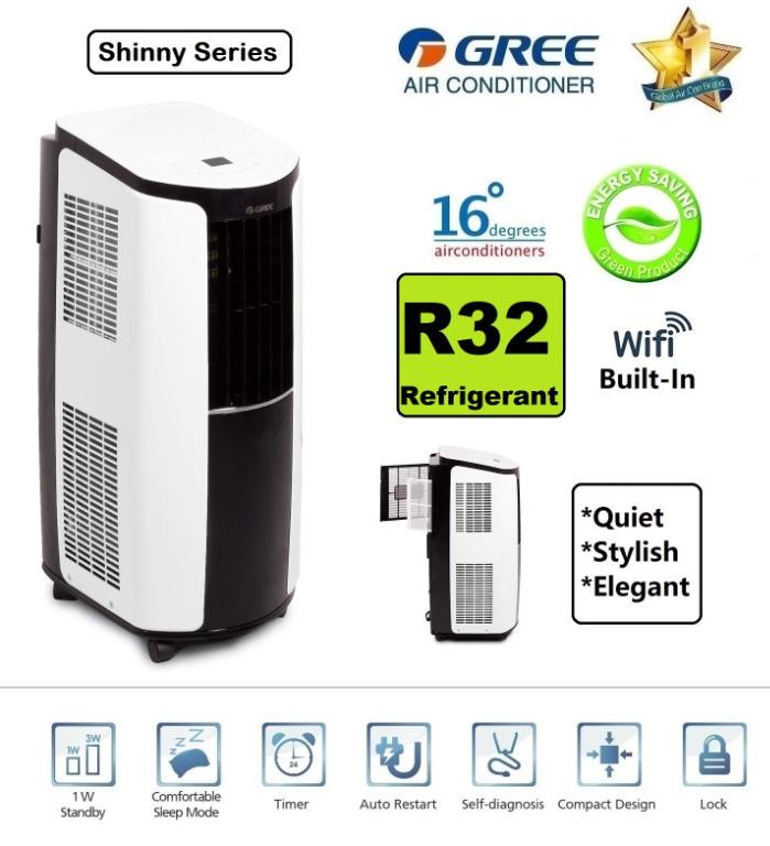 GREE PORTABLE AIRCON WIFI CONTROL [R32], TV & Home Appliances, Air