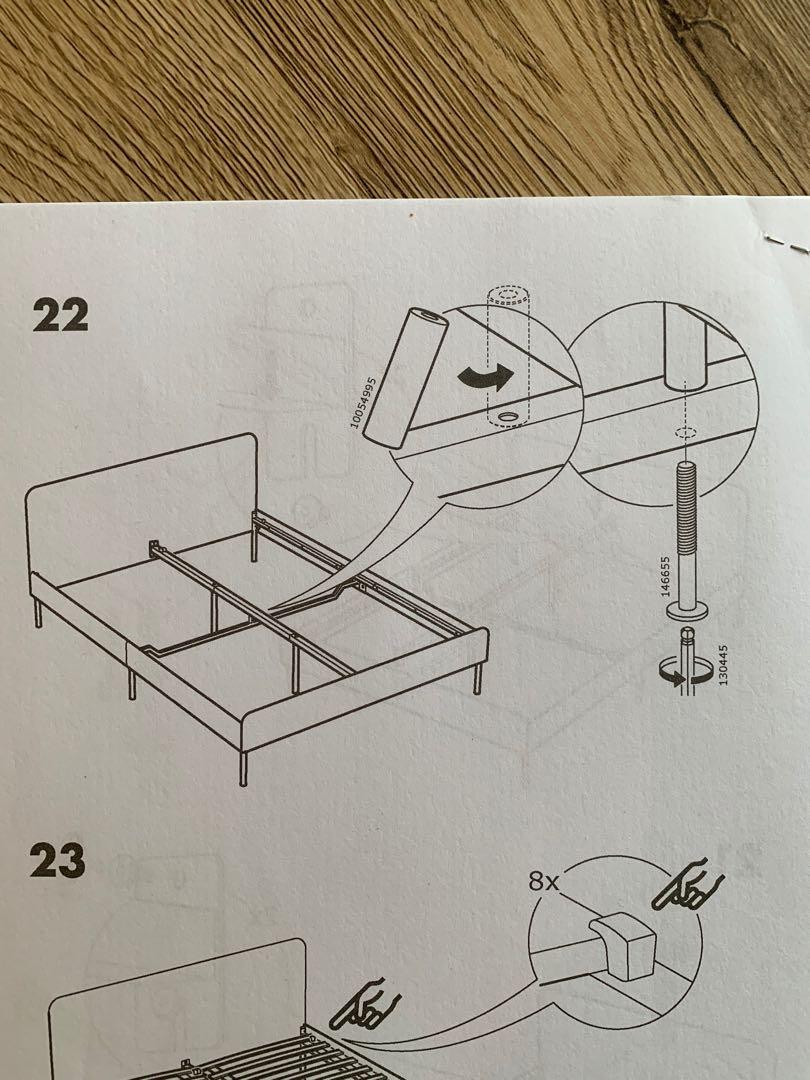IKEA SLATTUM Queen Sized bed frame, Furniture & Home Living
