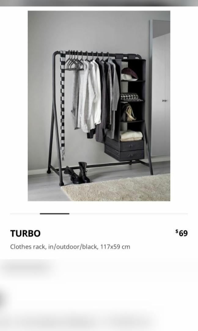 IKEA TURBO clothes rack Furniture Home Living Furniture Shelves Cabinets Racks on Carousell