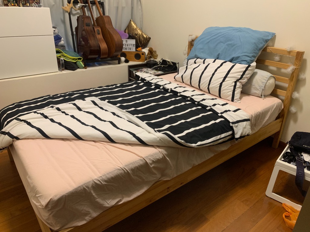 ikea bed frame super single furniture beds mattresses on carousell