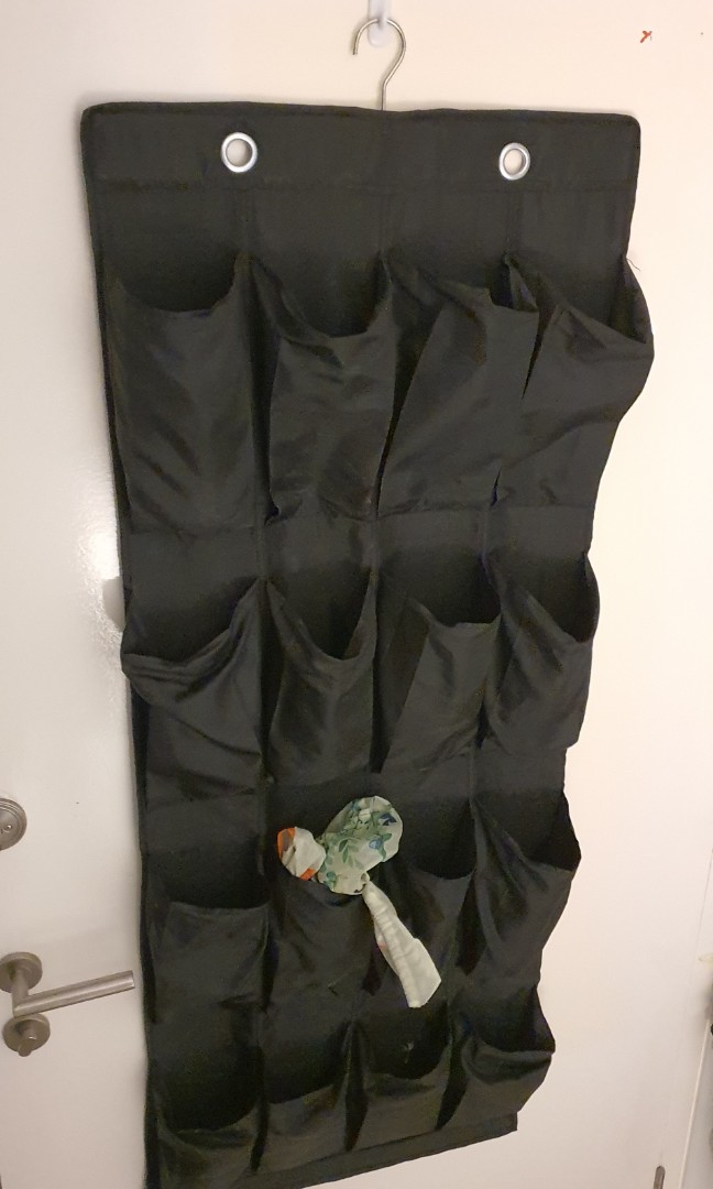 IKEA SKUBB Hanging shoe organiser w 16 pockets, black, Furniture & Home Living, Furniture