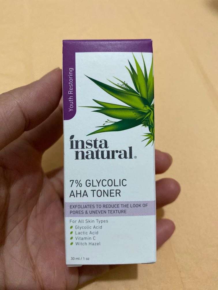 instanatural 7 glycolic aha toner