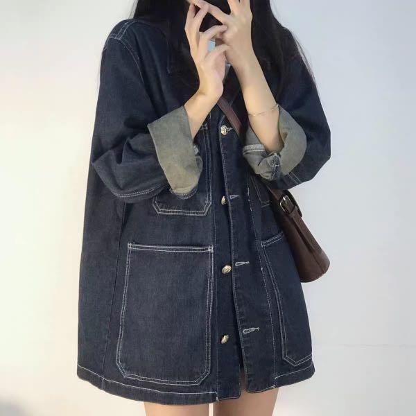 Ulzzang denim jacket clearance