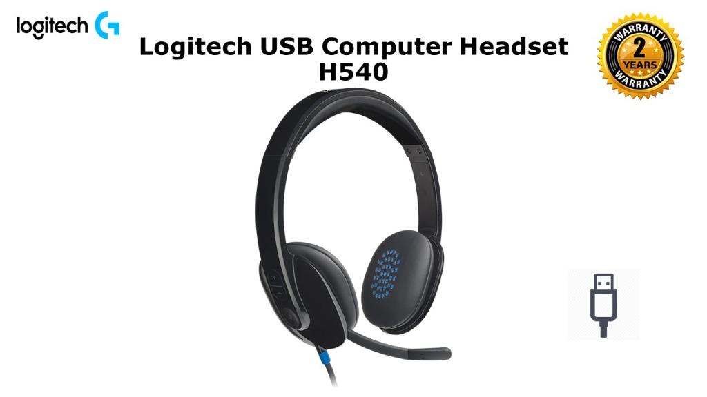 Logitech USB Headset H540 - headset - 981-000510 - Wired Headsets 