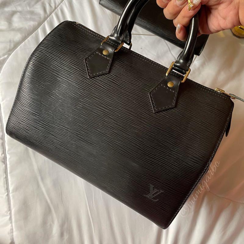 Louis Vuitton (LV) Speedy 30 Black Epi Leather Bag, Luxury, Bags & Wallets  on Carousell
