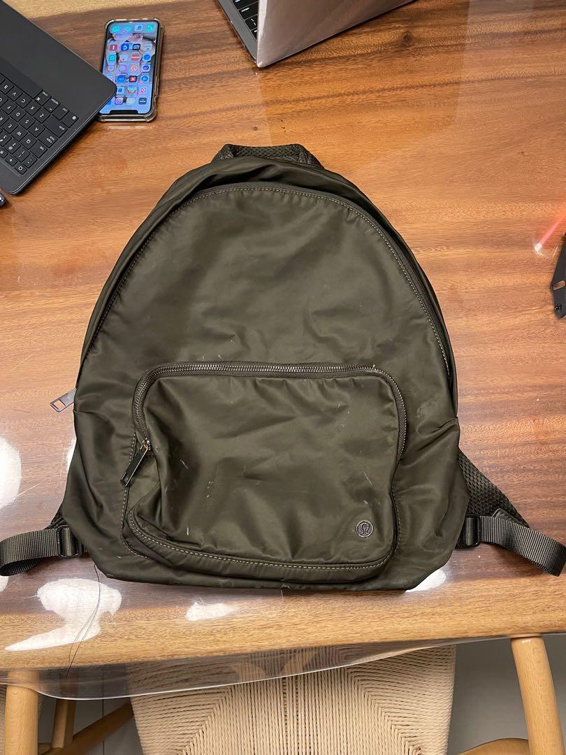 lululemon olive green backpack