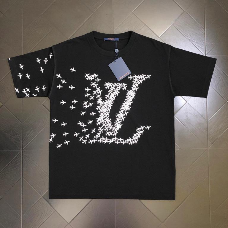 Louis Vuitton Louis Vuitton Planes Printed T Shirt Black