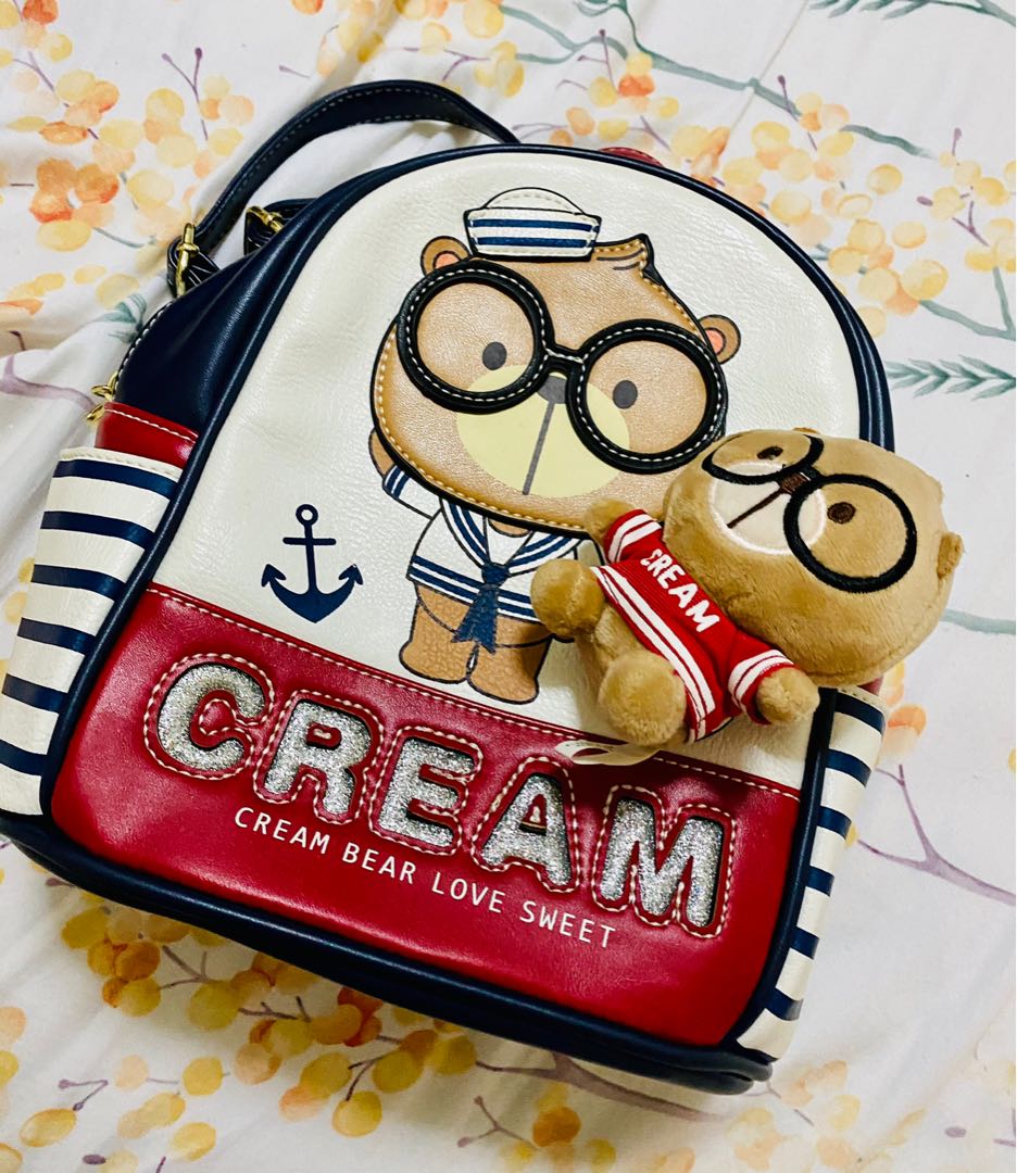 Cream Bear Bag Flash Sales, 55% OFF 