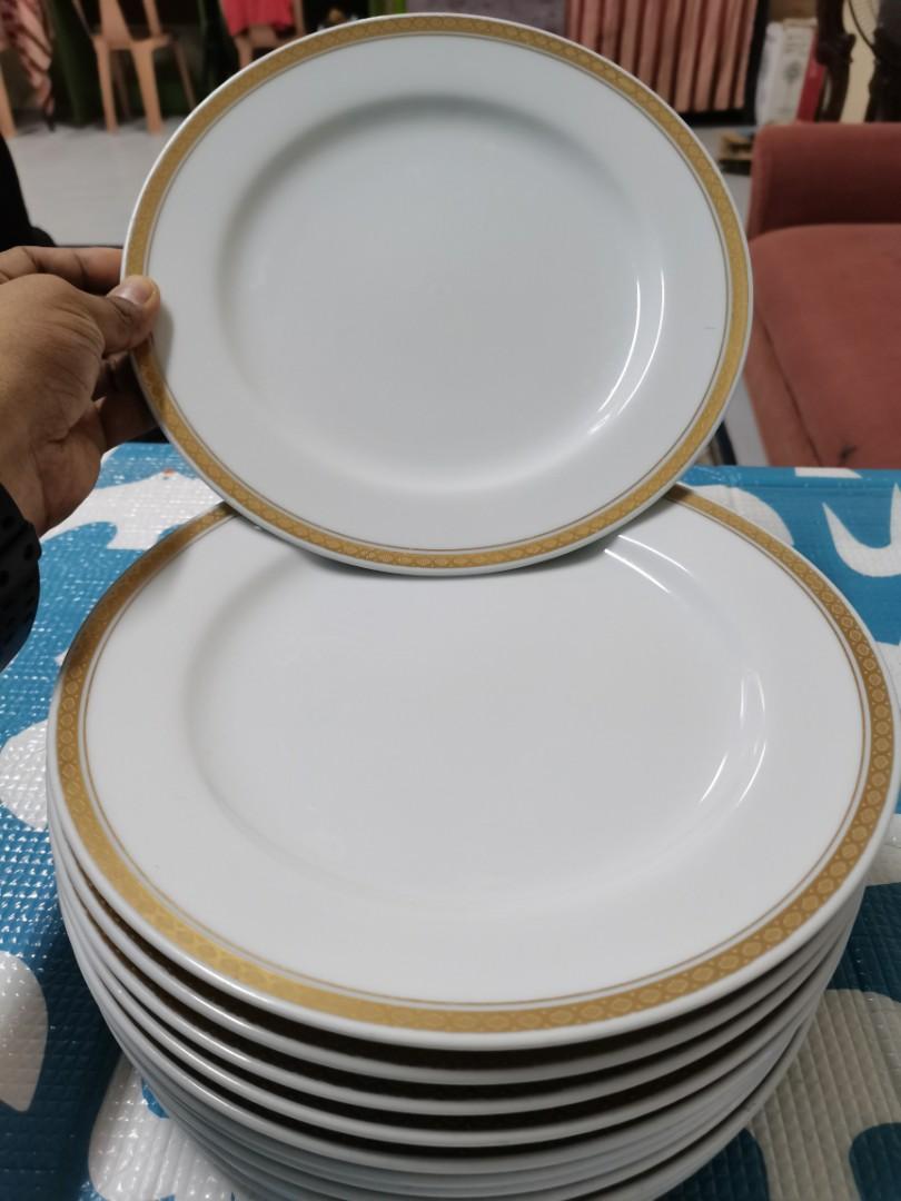 NWT NORITAKE BONE CHINA DARNELL 10.5 INCH DINNER PLATE GOLD TRIM 