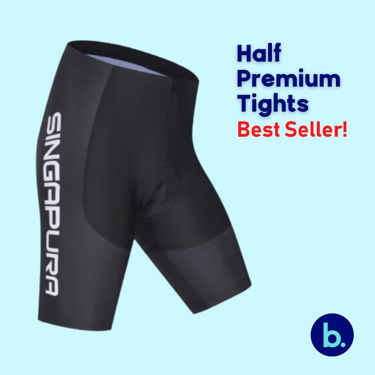 compression tights under cycling shorts