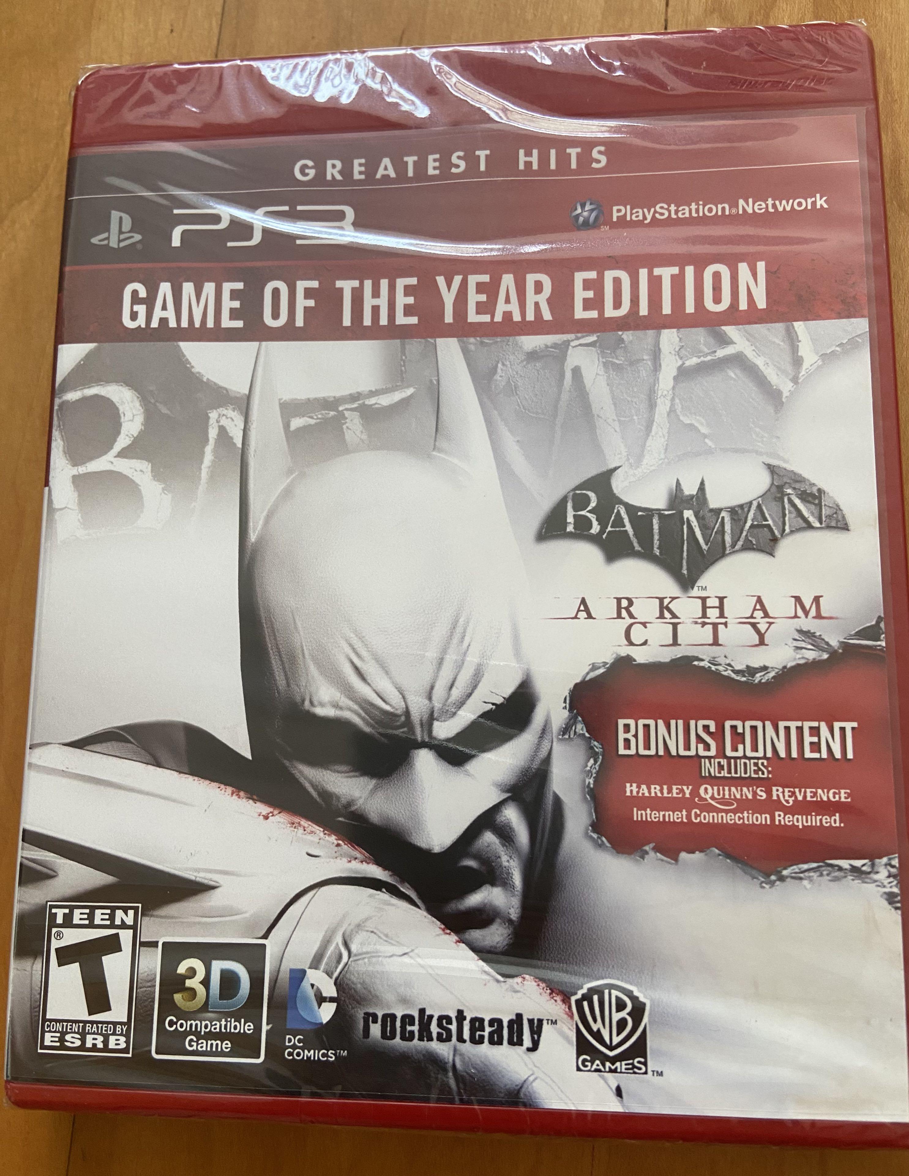 PS3 (全新未拆封100% new) Batman Arkham City 蝙蝠俠阿卡漢城年度版Game of the Year Edition  PlayStation 3 game, 電子遊戲, 遊戲機配件, 遊戲禮物卡及帳戶-
