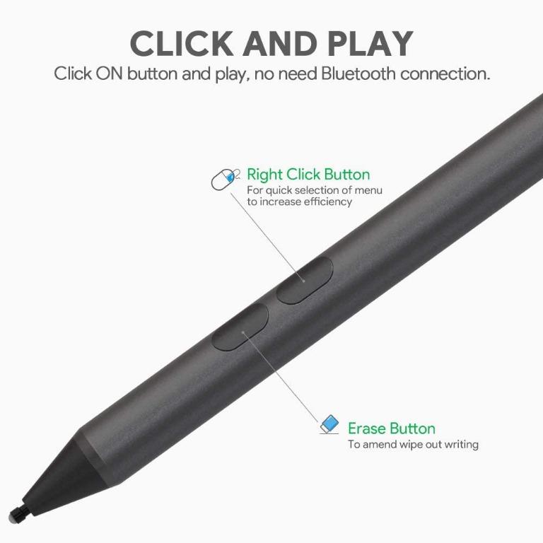 Surface Pro 6 Ciscle Surface Pen: High-precision 1.0mm with Max 4096 Levels of Pressure Sensitivity Surface Go Black 2 Types of Tips Compatible with Surface Pro Book 2 