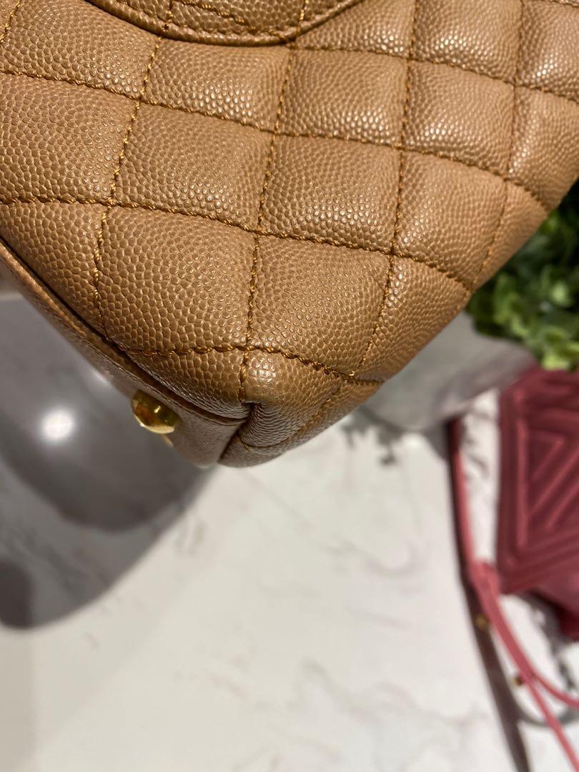 RARE! Chanel coco handle dark beige, Luxury, Bags & Wallets on Carousell