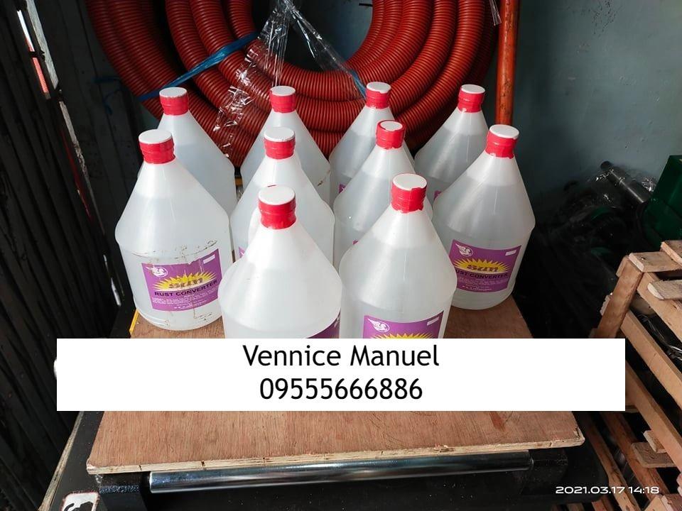 Rust Converter (Category: Cleaning Tools & Supplies) located in Cavite. Submitted by vlmhardwarevennice (Listing ID 1075945452, Image 1). Description: Items: Rust Converter Qty: 10 gallons Post Price: 390/gallon .