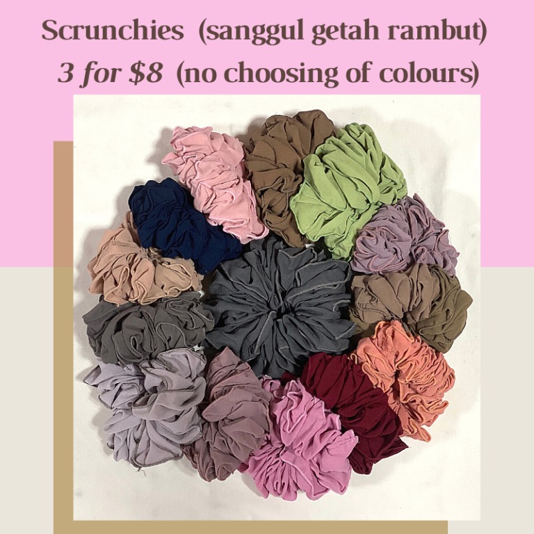 Scrunchies Sanggul Getah Rambut Women S Fashion Watches Accessories Hair Accessories On Carousell
