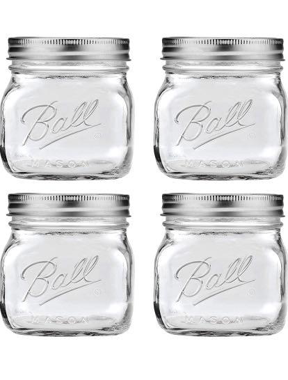 Elite Platinum Wide-Mouth Jars, 16-oz., 4-Pk.