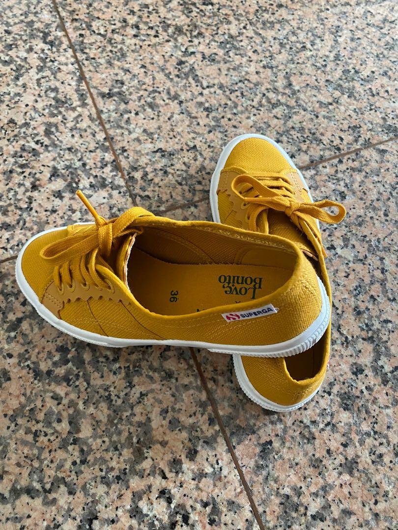Superga mustard yellow top
