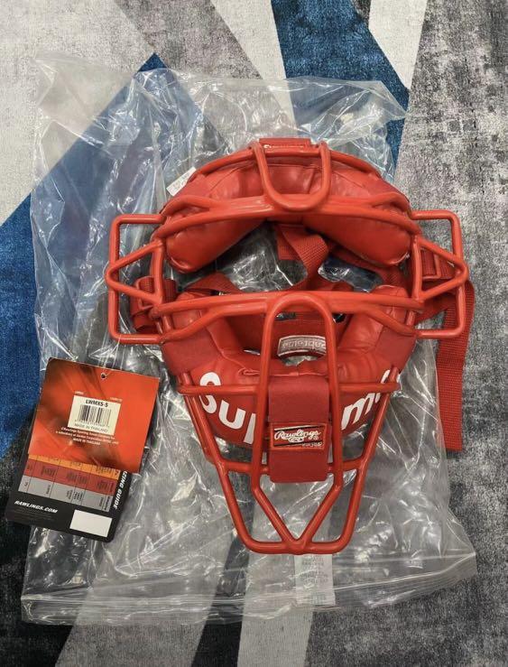 Supreme Rawlings Catcher's Mask Red, Sports Equipment, Exercise  Fitness,  Toning  Stretching Accessories on Carousell