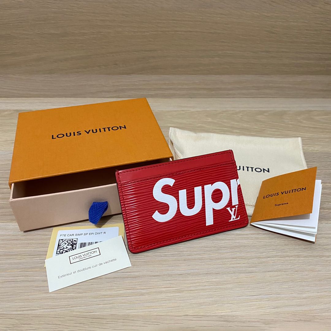 Outlet Louis Vuitton X Supreme Porte Carte Simple Card Holder M67753 Epi  Leather