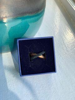 Swarovski Crystal Dust Cross Ring