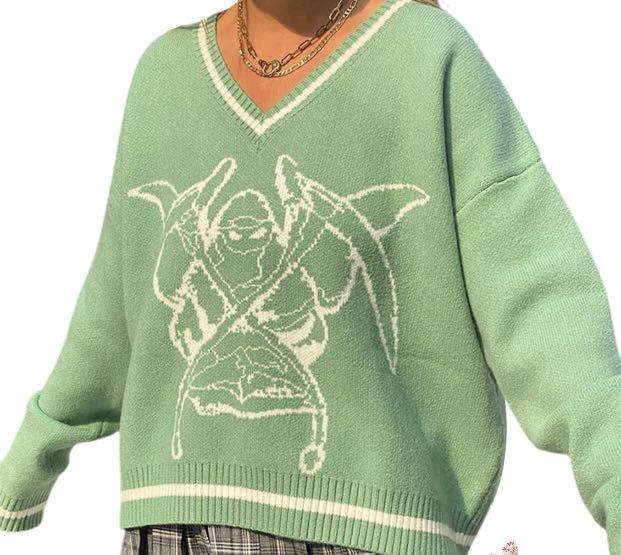 Green y2k sweater Clearance