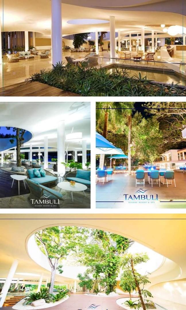Tambuli Seaside Resort and Spa (Category: Vouchers) located in Lapu Lapu. Submitted by rijarnys (Listing ID 1076061525, Image 2). Description: Tambuli Resort and Spa Voucher Inclusions: ✔️Complimentary bottled mineral water ✔️Good for 2 adults and 2 kids ✔️Free use of swimming facilities ✔️Wifi access ✔️Coffee and Tea Amenities ❌without bfast but you bring or order food ❌Strictly No Refund ❌Weekends (Fullybooked month of April and May) 🌼DELUXE S
