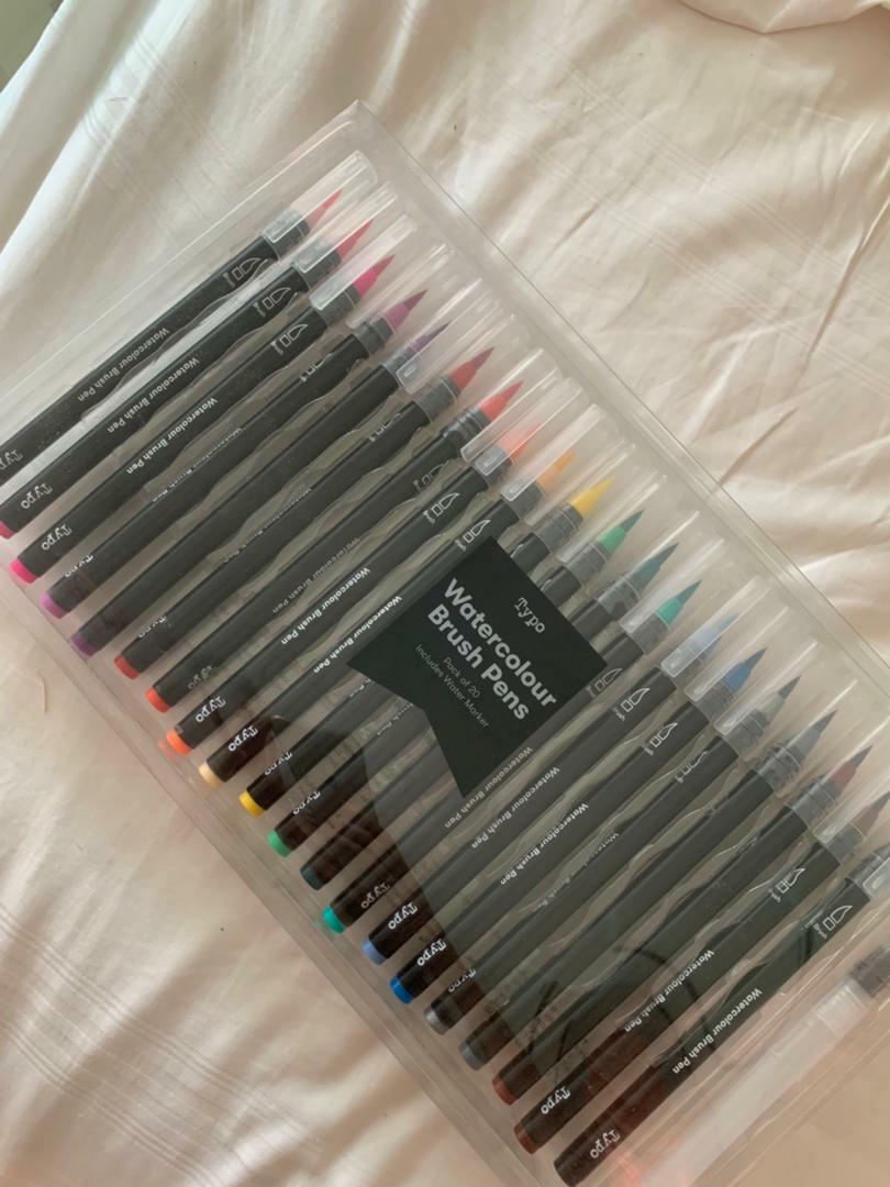 how to use typo watercolour brush pens