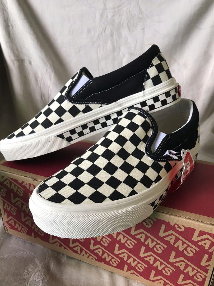 Vans slip top on nextor checkerboard