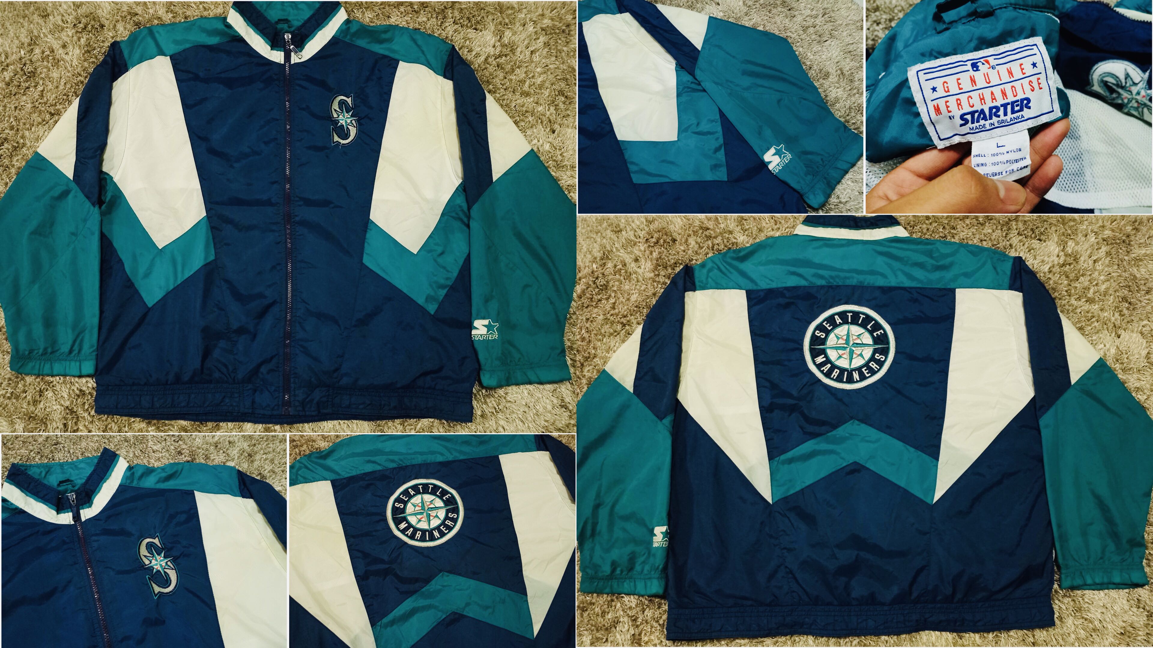 90's Seattle Mariners Starter MLB Windbreaker Jacket Size Medium – Rare VNTG