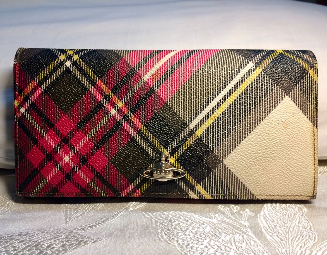 Vivienne Westwood Tartan Long Wallet Women s Fashion Bags