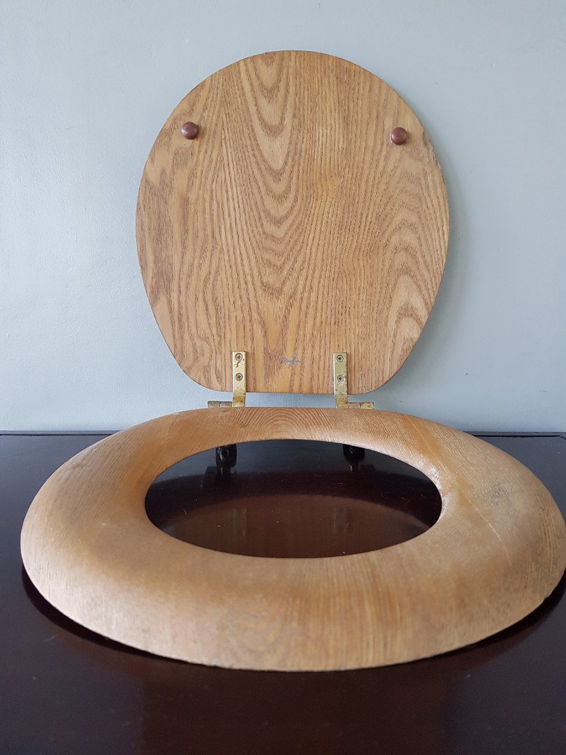 Wooden Toilet Seat Cover, Furniture & Home Living, Bathroom & Kitchen