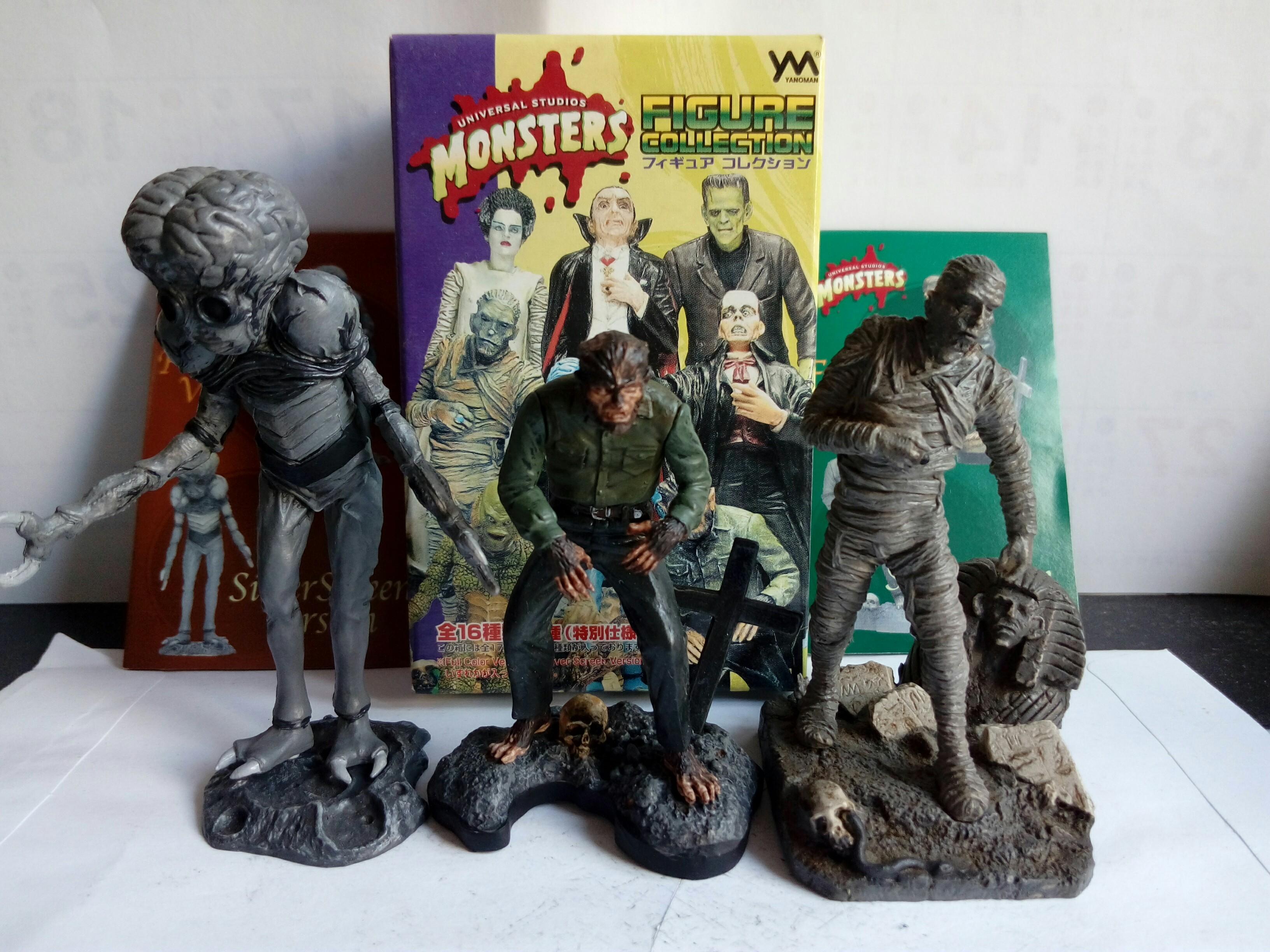 Yanoman Universal Studios Monsters Figure Collection 盒蛋3款 人狼 木乃伊 外星人 陳列品 玩具 遊戲類 玩具 Carousell