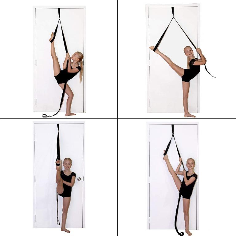 Generic Door Stretching Leg Strap Rope Ballet Dance Gymnastics Trainer Yoga  Stretch Belt Purple