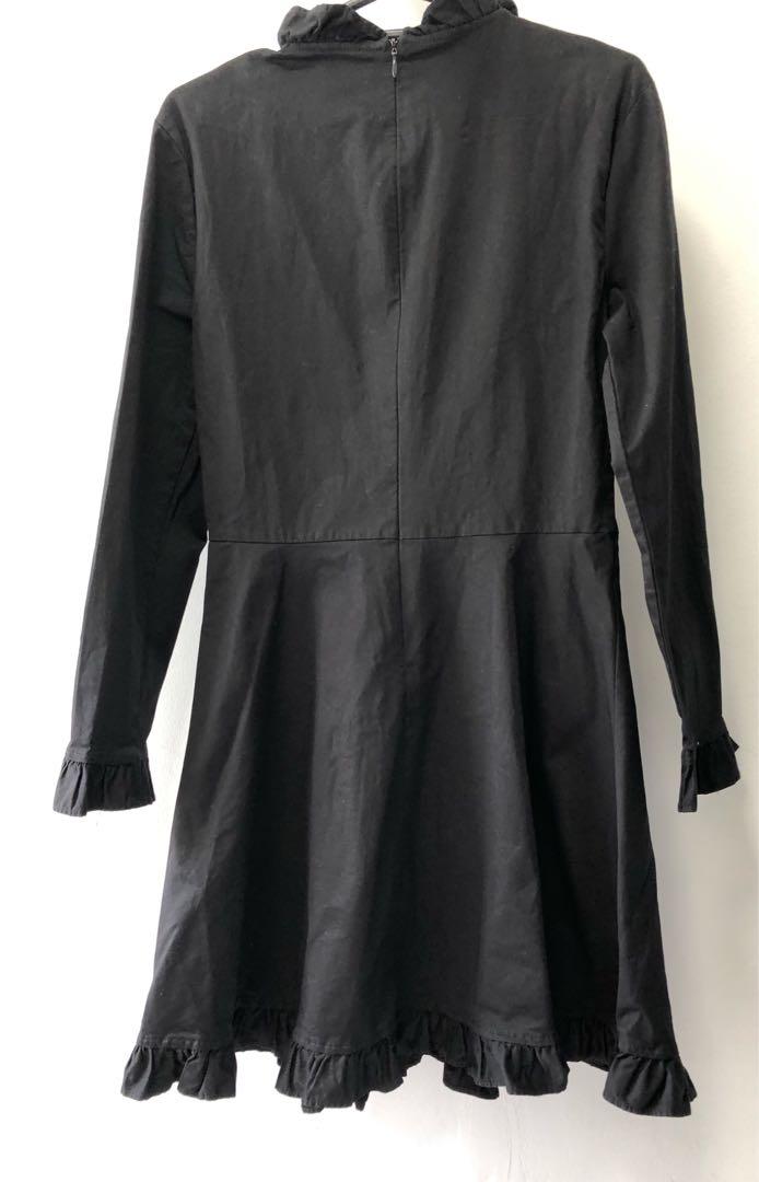 Zara Black Denim Dress, Women's Fashion, Dresses & Sets, Dresses on