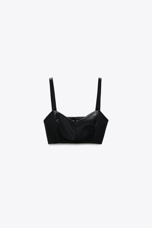 Leather bralette zara Clearance