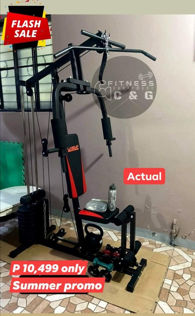 1 station homegym (Category: Other Sports Equipment and Supplies) located in Valenzuela. Submitted by carlo_023 (Listing ID 1076300182, Image 2). Description: 🔥Best seller homegym is now available AFFORDABLE👌 BEST PRICE GUARANTEED 👌 QUALITY HOMEGYM💯% STAY FIT AND HEALTHY AT YOUR HOME BUILD YOUR MUSCLES WITH THIS HOT ITEM 🔥💪 ⬛ORDER NOW One Station Home Gym 💪Liveup LS1003 ₱10,499 only ◼️Weight stack 100lbs ◼️Max user weight 100kg ‼️Avail now
