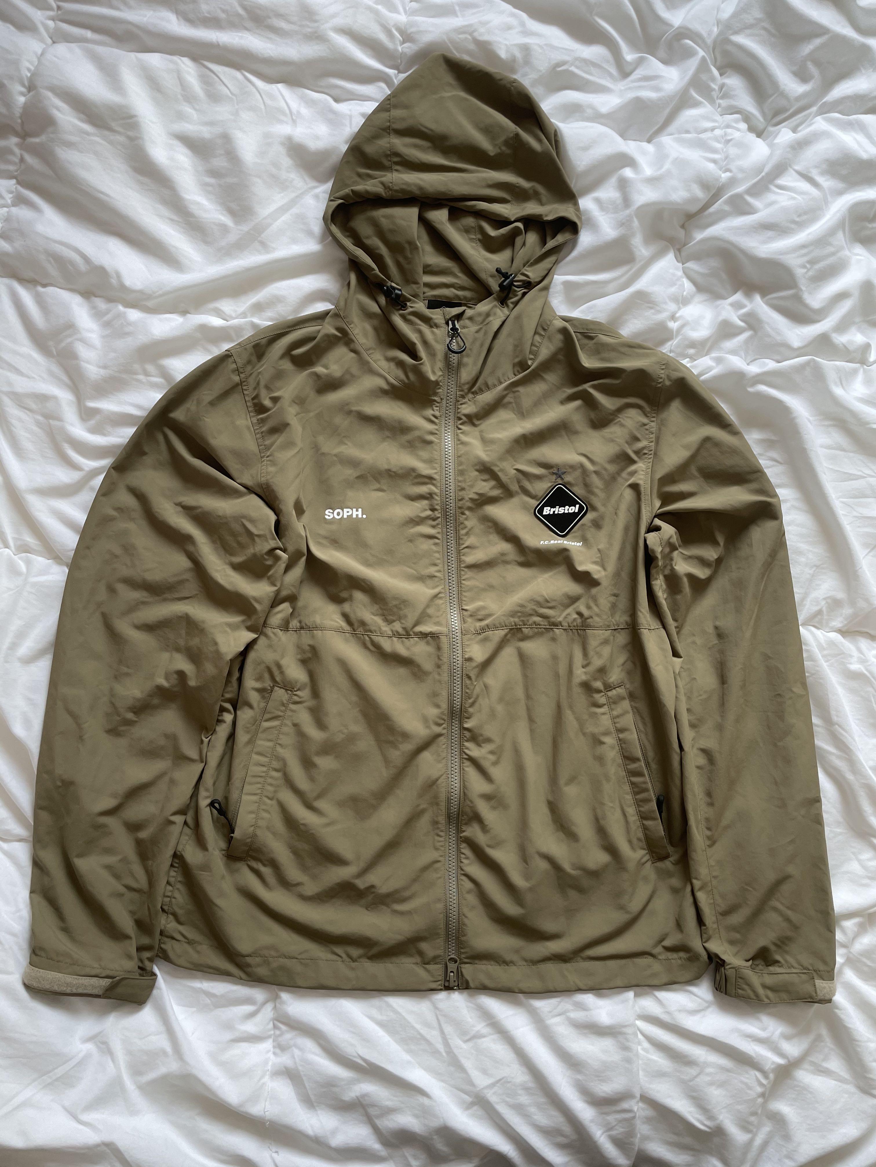 NYLON HOODED BLOUSON FCRBナイロンフーデッドブルゾン灰M - マウンテンパーカー