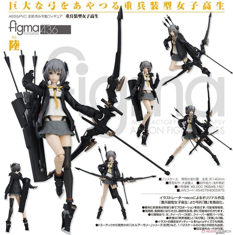 全新日版未開figma 436 重兵装型女子高生陸Heavily Armed High School