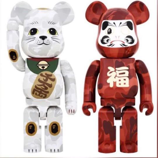 全新未開封 Bearbrick X Bape 1000 招財貓達摩 玩具 遊戲類 玩具 Carousell