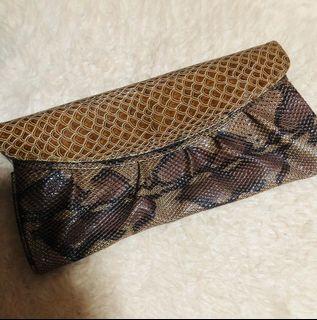 Animal print clutch