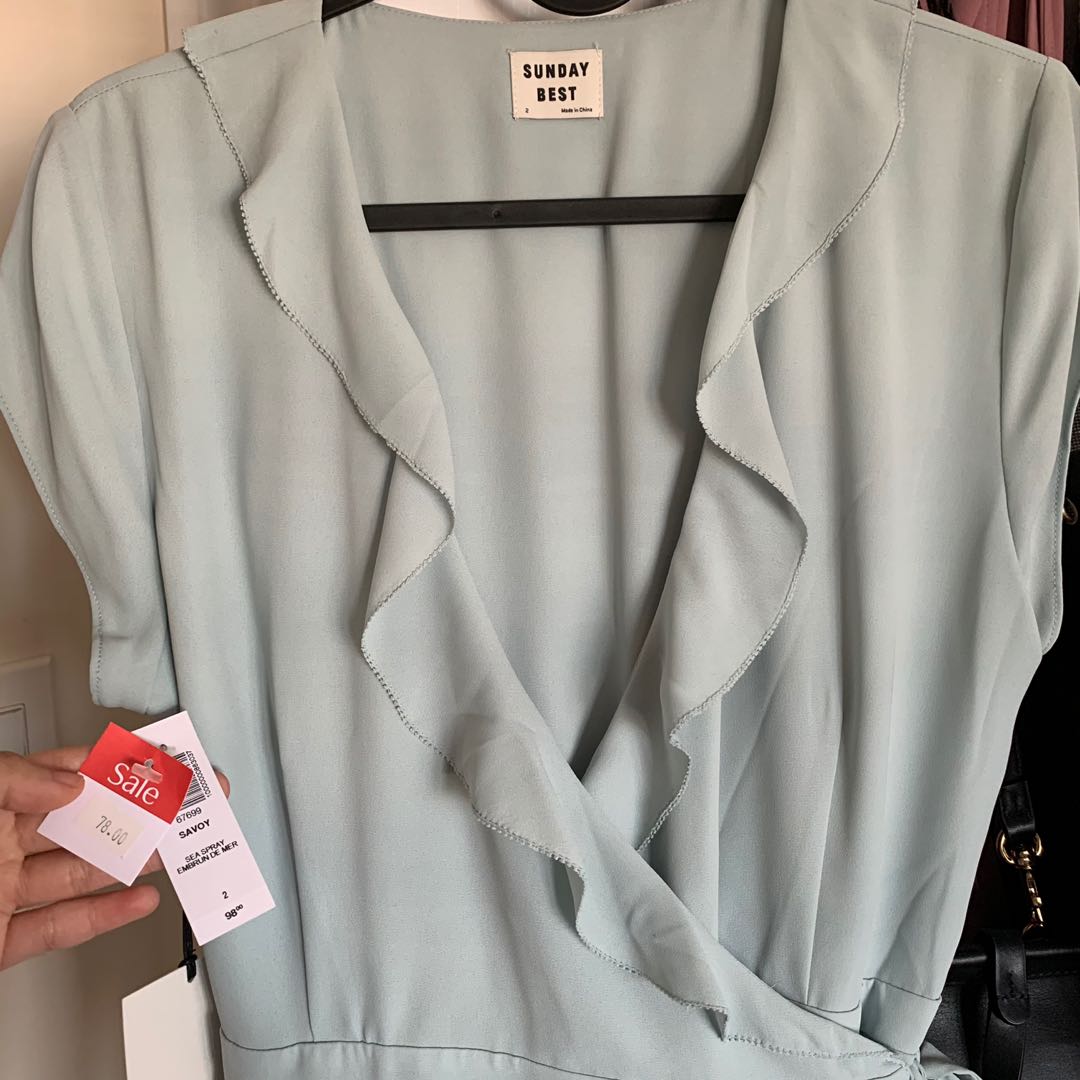 Aritzia Sunday Best wrap dress Women s Fashion Clothes on Carousell
