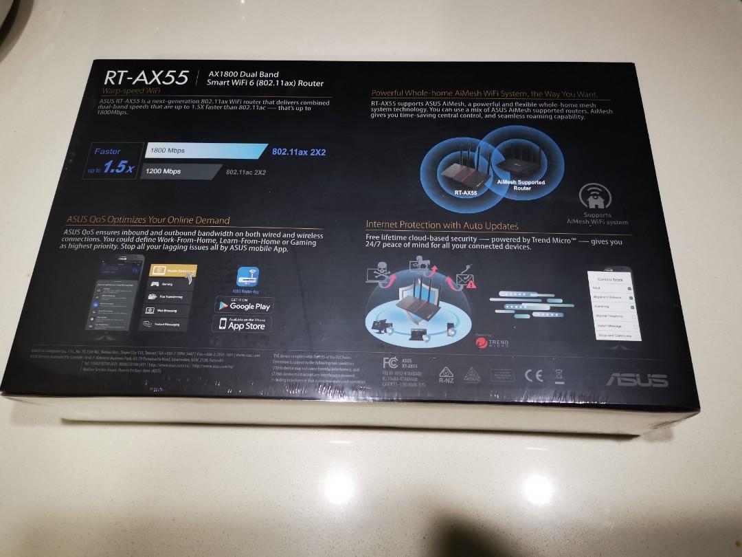 Ax500 Router Asus AX1800 RT-AX55 Router (Brand new set), Computers & Tech, Parts ...