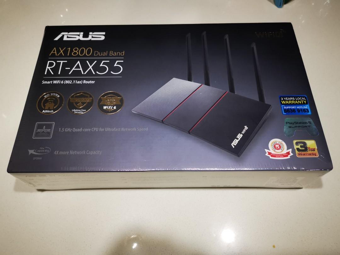 Ax500 Router Asus AX1800 RT-AX55 Router (Brand new set), Computers & Tech, Parts ...