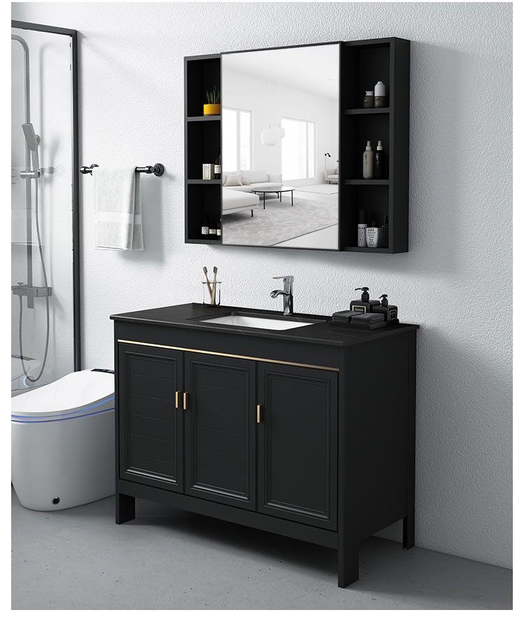 Bathroom Vanity Mirror And Cabinet, Mirrored Bathroom Sink Vanity Cabinet